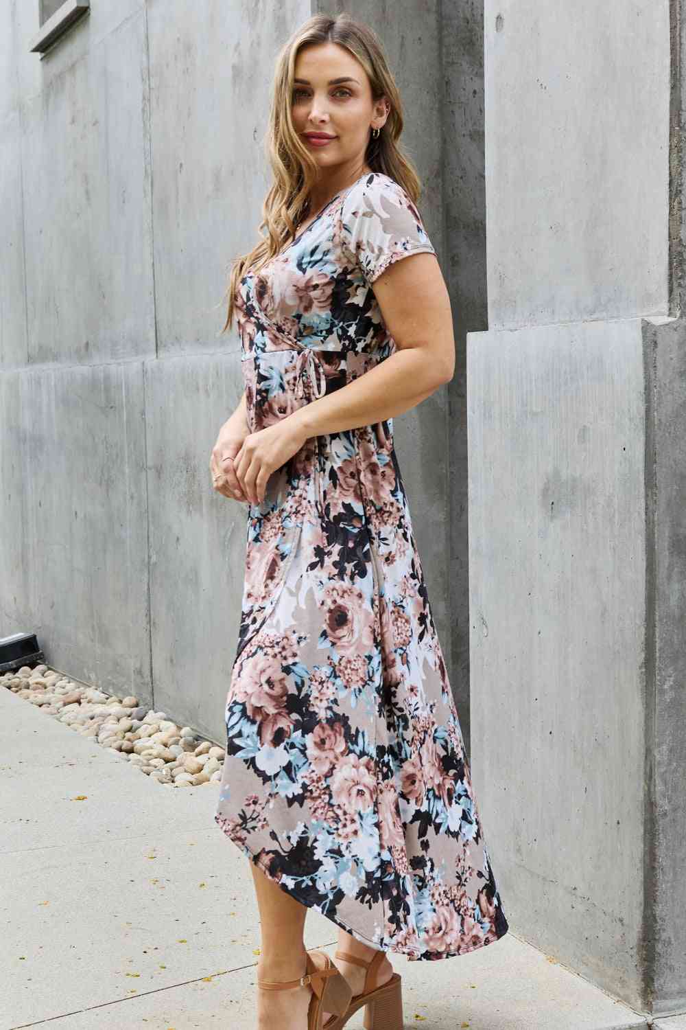 Heimish Give Me Roses Full Size Floral Maxi Wrap Dress -BazaarBey - www.shopbazaarbey.com