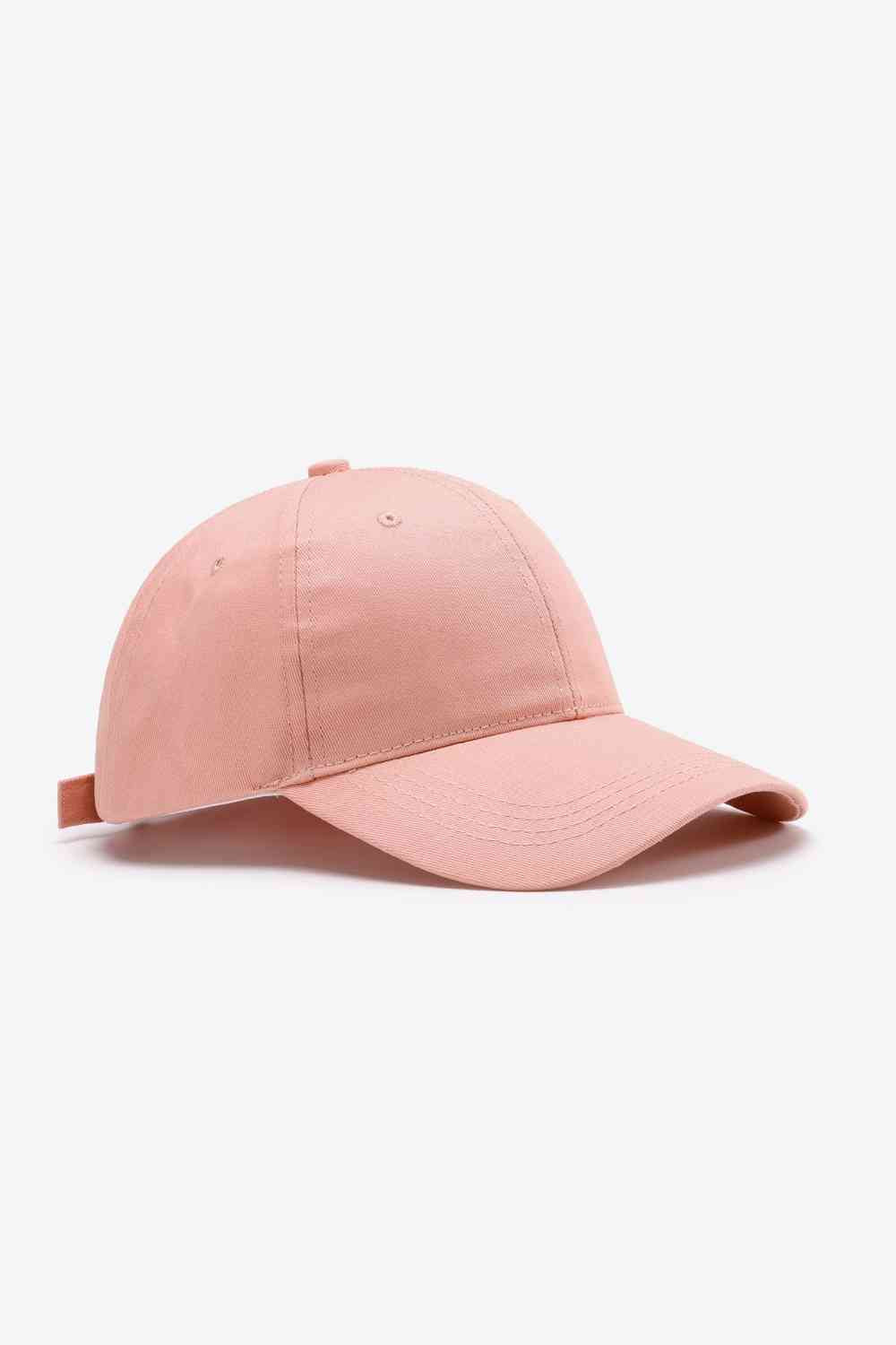 Plain Adjustable Cotton Baseball Cap Trendsi