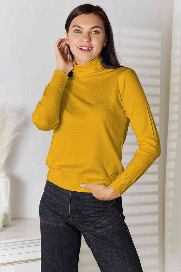 BazaarBey  Turtleneck Long Sleeve Knit Top 