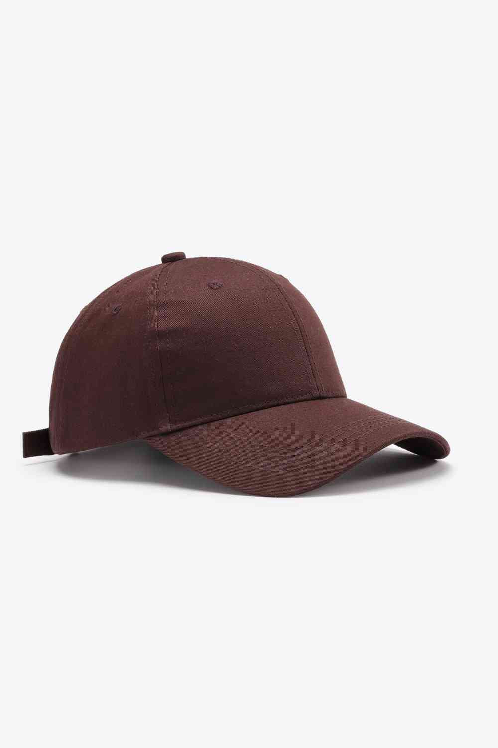 Plain Adjustable Cotton Baseball Cap Trendsi