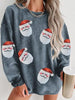  Santa Patch Ribbed Sweatshirt Bazaarbey