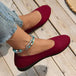 Round Toe Knit Ballet Flats Trendsi