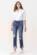  Jackie  High Rise Crop Straight Leg Jeans Trendsi