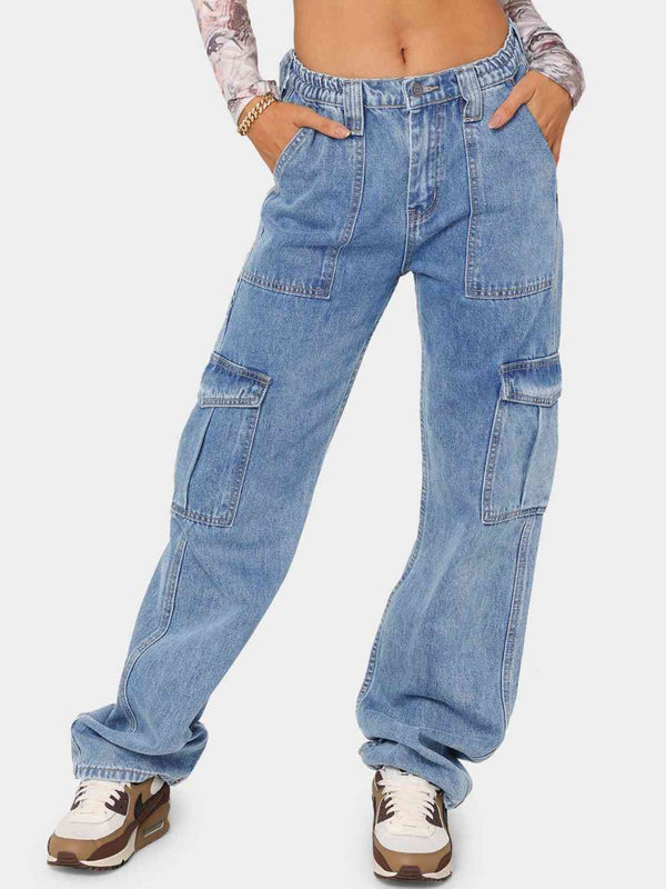 Straight Jeans with Pockets Trendsi