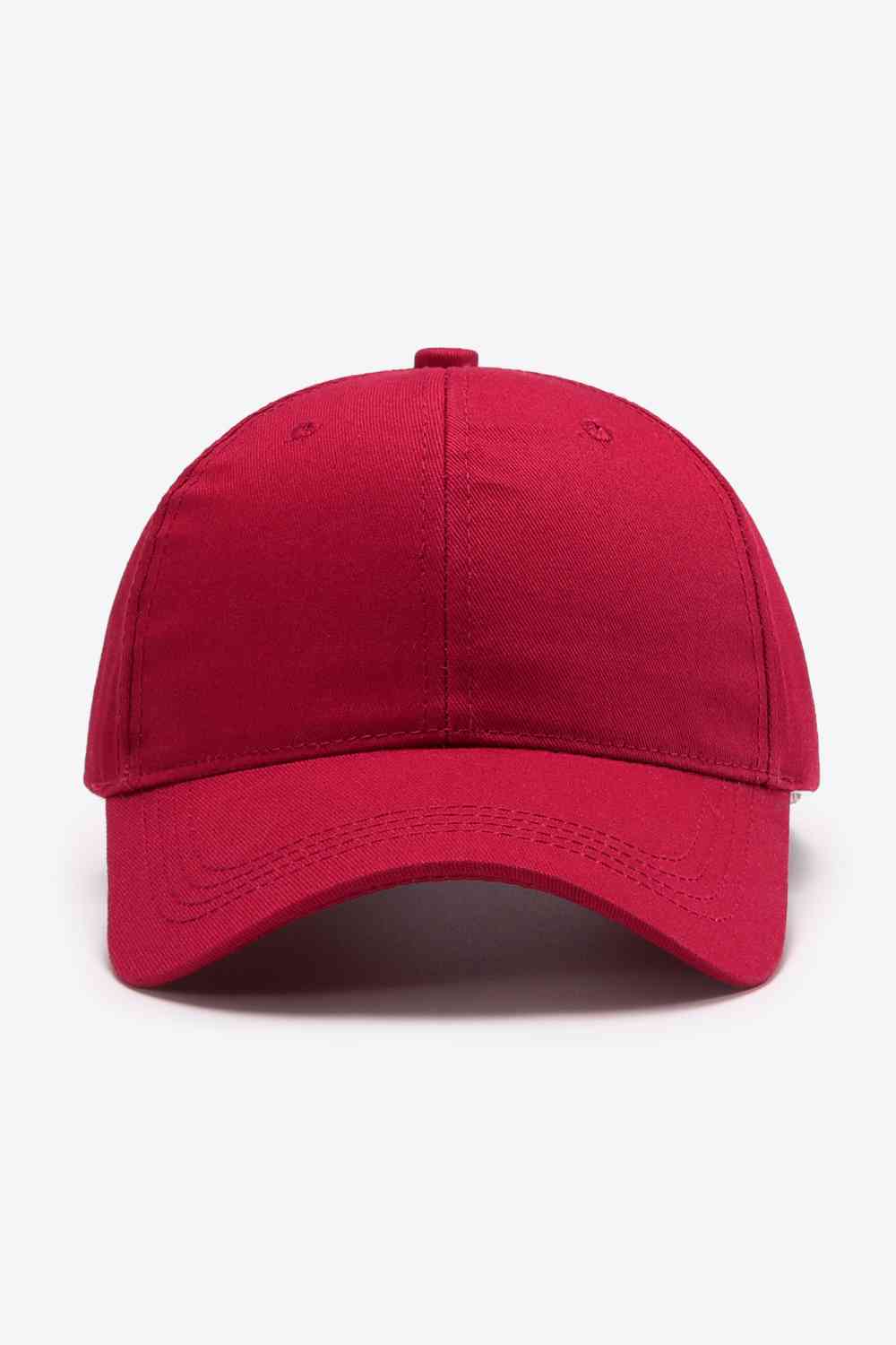 Plain Adjustable Cotton Baseball Cap Trendsi