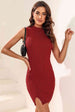 Slit Sleeveless Knit Dress Bazaarbey