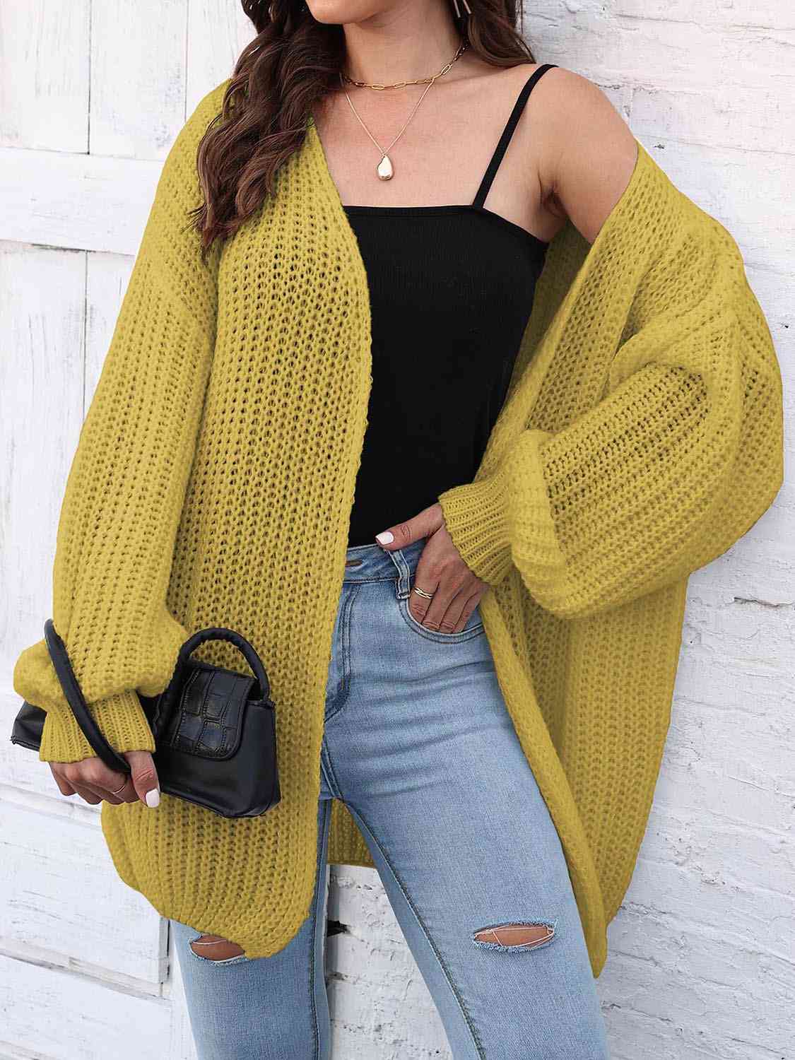  Dropped Shoulder  Cardigan Trendsi