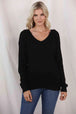 BazaarBey V-Neck Long Sleeve Knit Top 