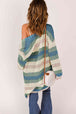  Striped Long Sleeve  Cardigan Bazaarbey