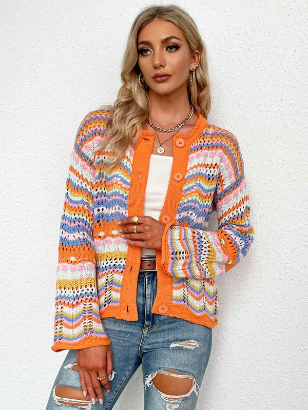 Chevron Stripes  Cardigan Bazaarbey