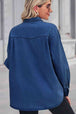 Collared Neck Dropped Shoulder Denim Top Bazaarbey