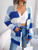 Striped Rib-Knit   Cardigan Trendsi