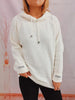 Drawstring Long Sleeve  Hooded Sweater Bazaarbey