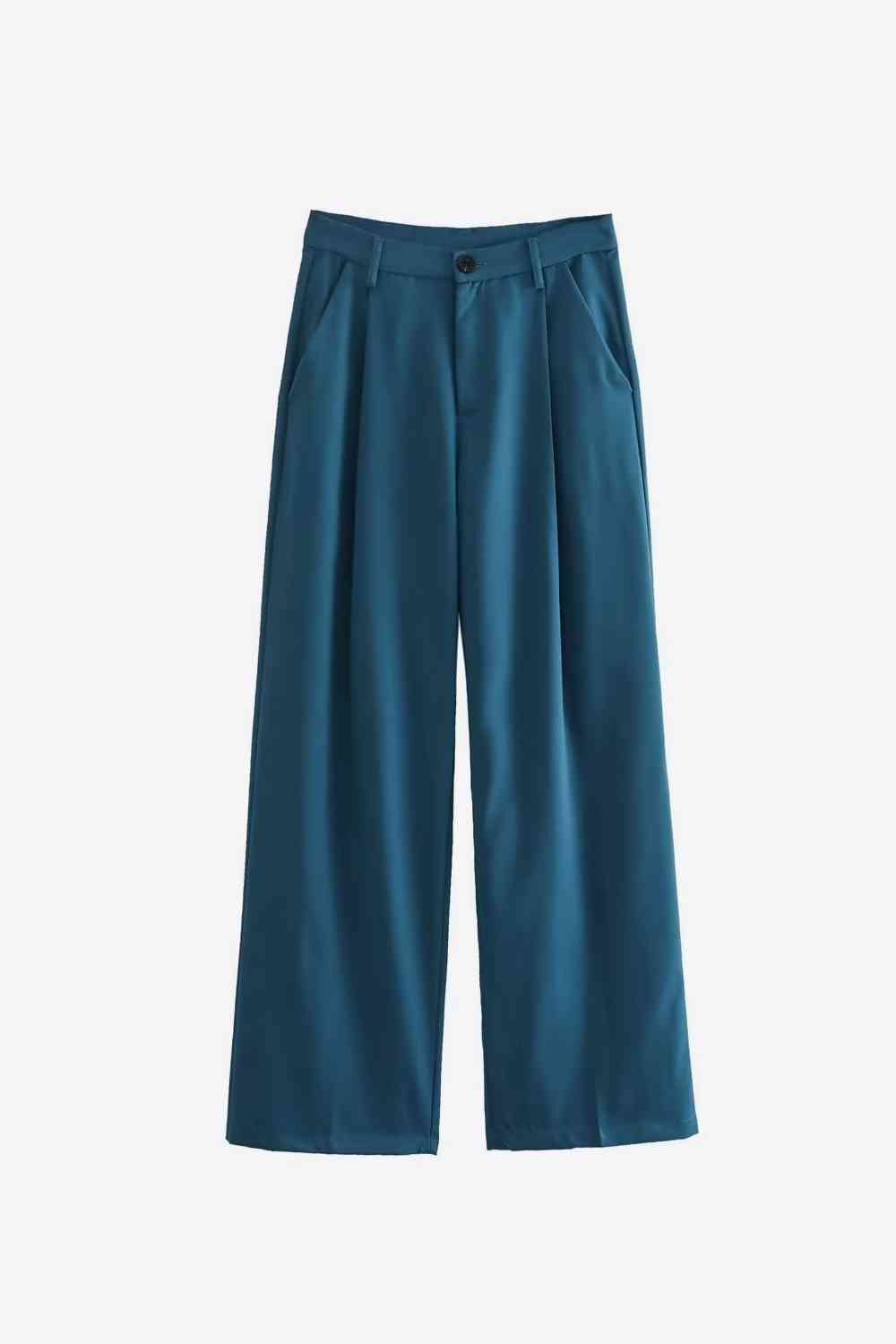 High Waist Straight Leg Pants Bazaarbey