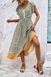 Bohemian V-Neck Flutter Sleeve Dress -BazaarBey - www.shopbazaarbey.com