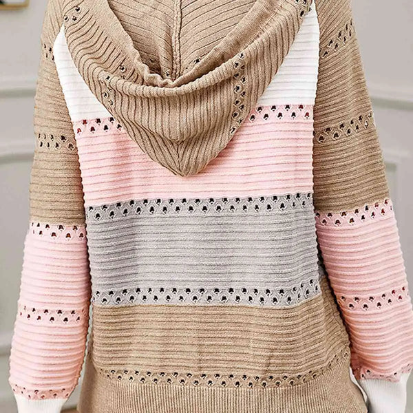   Drawstring Hooded Sweater Bazaarbey