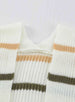 Woven Right Striped Rib-Knit Open Front Pocketed Cardigan Trendsi