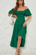 Smocked Square Neck Tiered Dress -BazaarBey - www.shopbazaarbey.com