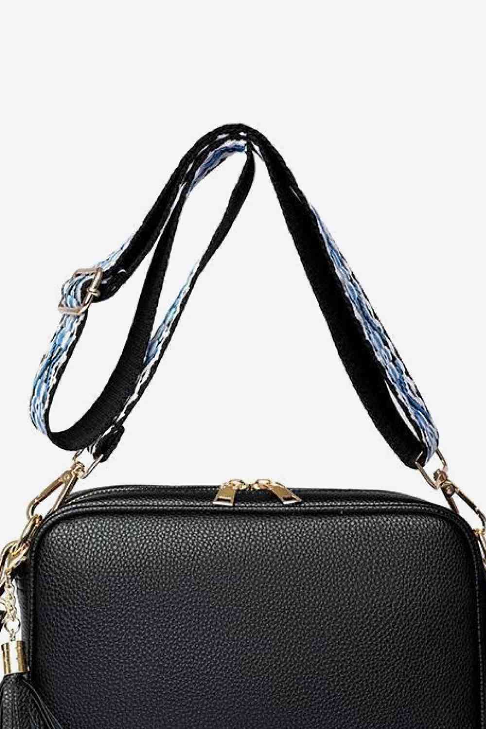 PU Leather Tassel Crossbody Bag Trendsi