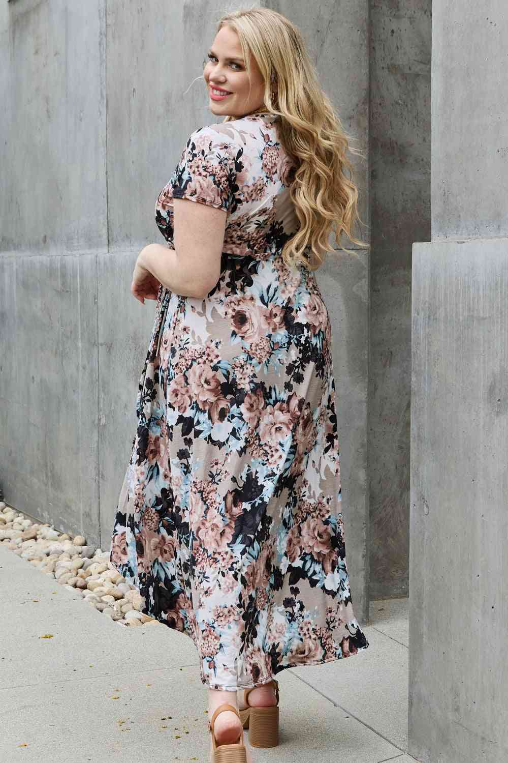 Heimish Give Me Roses Full Size Floral Maxi Wrap Dress -BazaarBey - www.shopbazaarbey.com