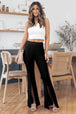 Front Slit Flare Leg Pants Bazaarbey