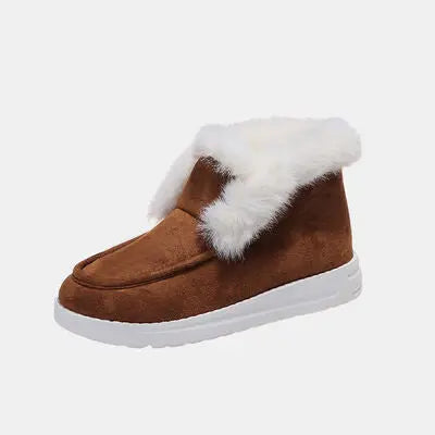 Furry Suede Snow Boots Trendsi