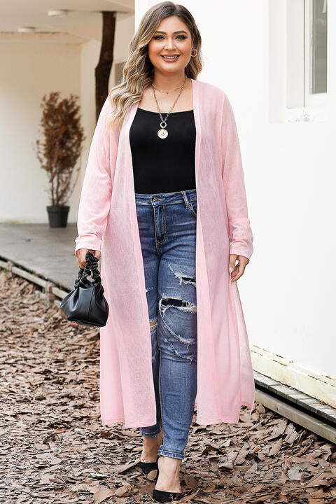  Long Sleeves Slit Cardigan Trendsi