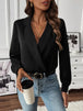 Surplice Long Sleeve Top Trendsi