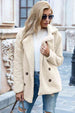  Lapel Collar Sherpa Coat Trendsi