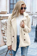 Full Size Lapel Collar Sherpa Coat Trendsi