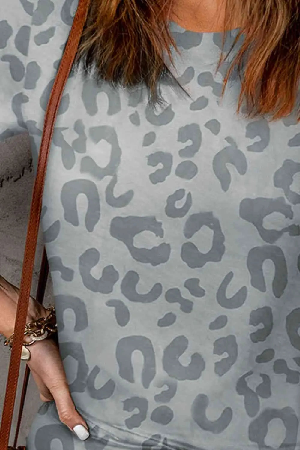 Leopard Round Neck Tee Bazaarbey