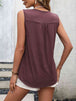 Lace Contrast Scoop Neck Tank Bazaarbey