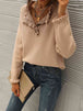 Ruffled Quarter-Button Sweater Bazaarbey