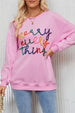 Letter Graphic Dropped Shoulder Sweatshirt Bazaarbey