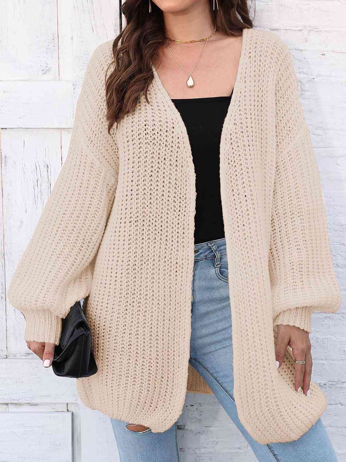  Dropped Shoulder  Cardigan Trendsi