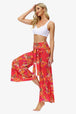 Floral Tie-Waist Tiered Culottes Bazaarbey