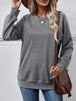 Round Neck Long Sleeve Sweatshirt Trendsi