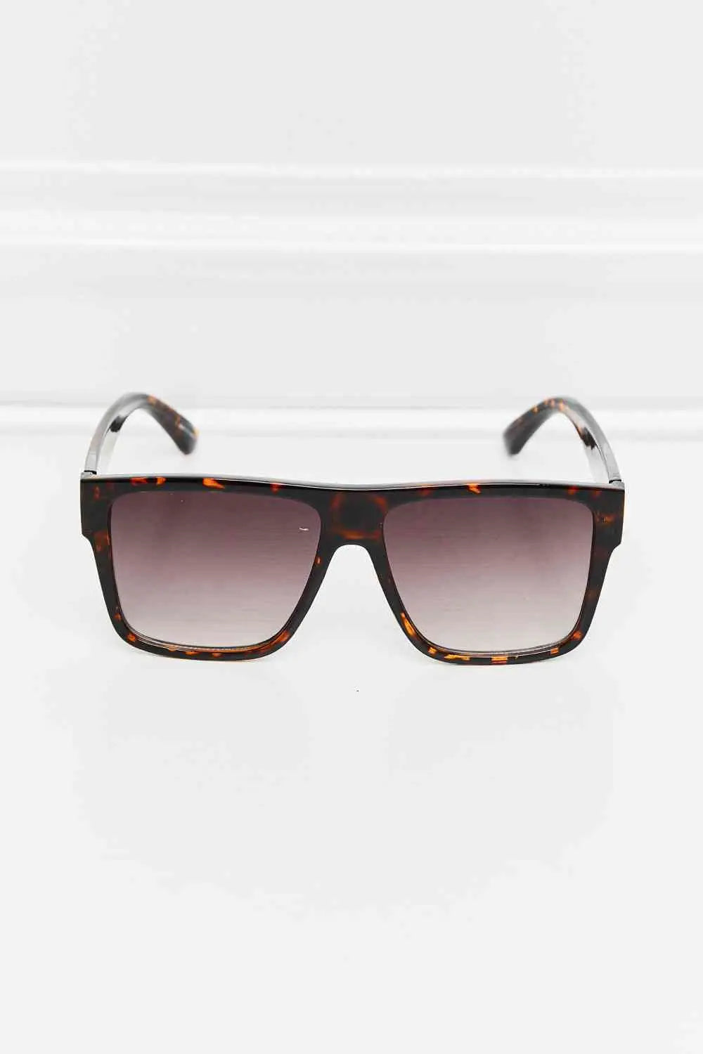 Tortoiseshell Square Full Rim Sunglasses Trendsi