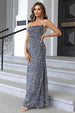 Sequin Backless Split Maxi Dress Bazaarbey