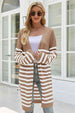 Striped   Cardigan Trendsi