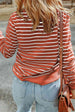 Striped Long Sleeve Round Neck Top Trendsi