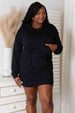  Full Size Drawstring Long Sleeve Hooded Dress -BazaarBey - www.shopbazaarbey.com