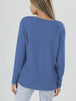 Half Button Long Sleeve T-Shirt Bazaarbey