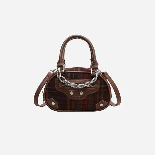 Plaid Print Crossbody Bag Bazaarbey