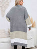  Long Sleeve Pocketed Cardigan Trendsi