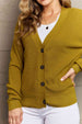    Button Down Cardigan in Chartreuse Trendsi