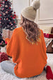 Merry Letter Embroidered High Neck Sweater Bazaarbey