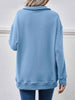 Collared Neck Dropped Shoulder Sweatshirt Bazaarbey