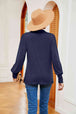 Johnny Collar Long Sleeve Top Bazaarbey