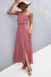 Strapless Split Maxi Dress Bazaarbey